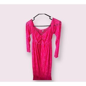Hot pink maxi maternity dress for photo shoot size Large
